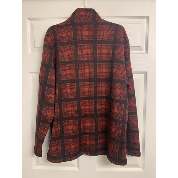 NWT Mack Russo L Plaid Pullover Knit Quarter Zip Sweater Preppy Casual - Picture 3 of 7